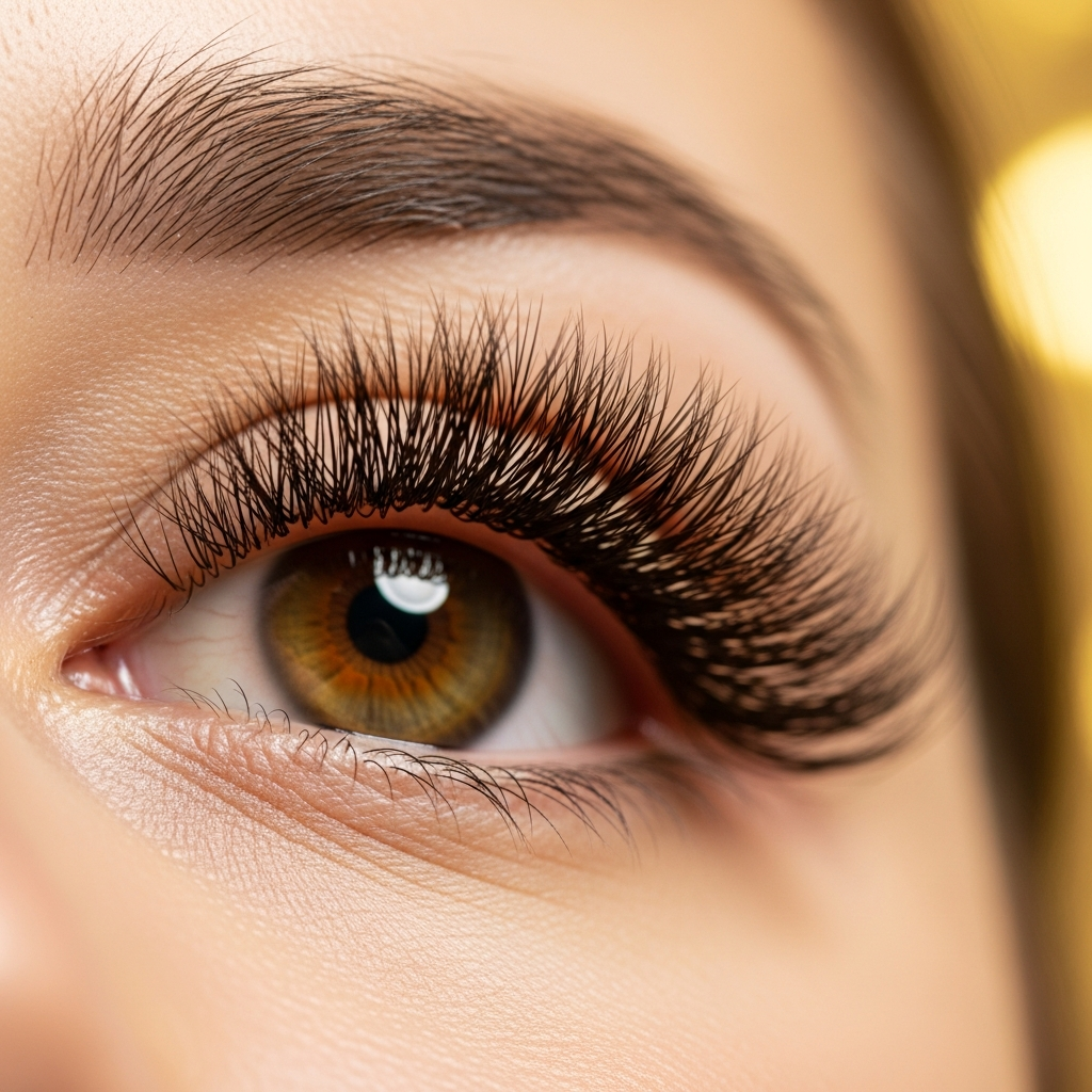 Extensão de cílios — resultado final